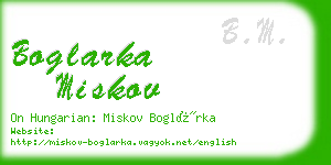 boglarka miskov business card